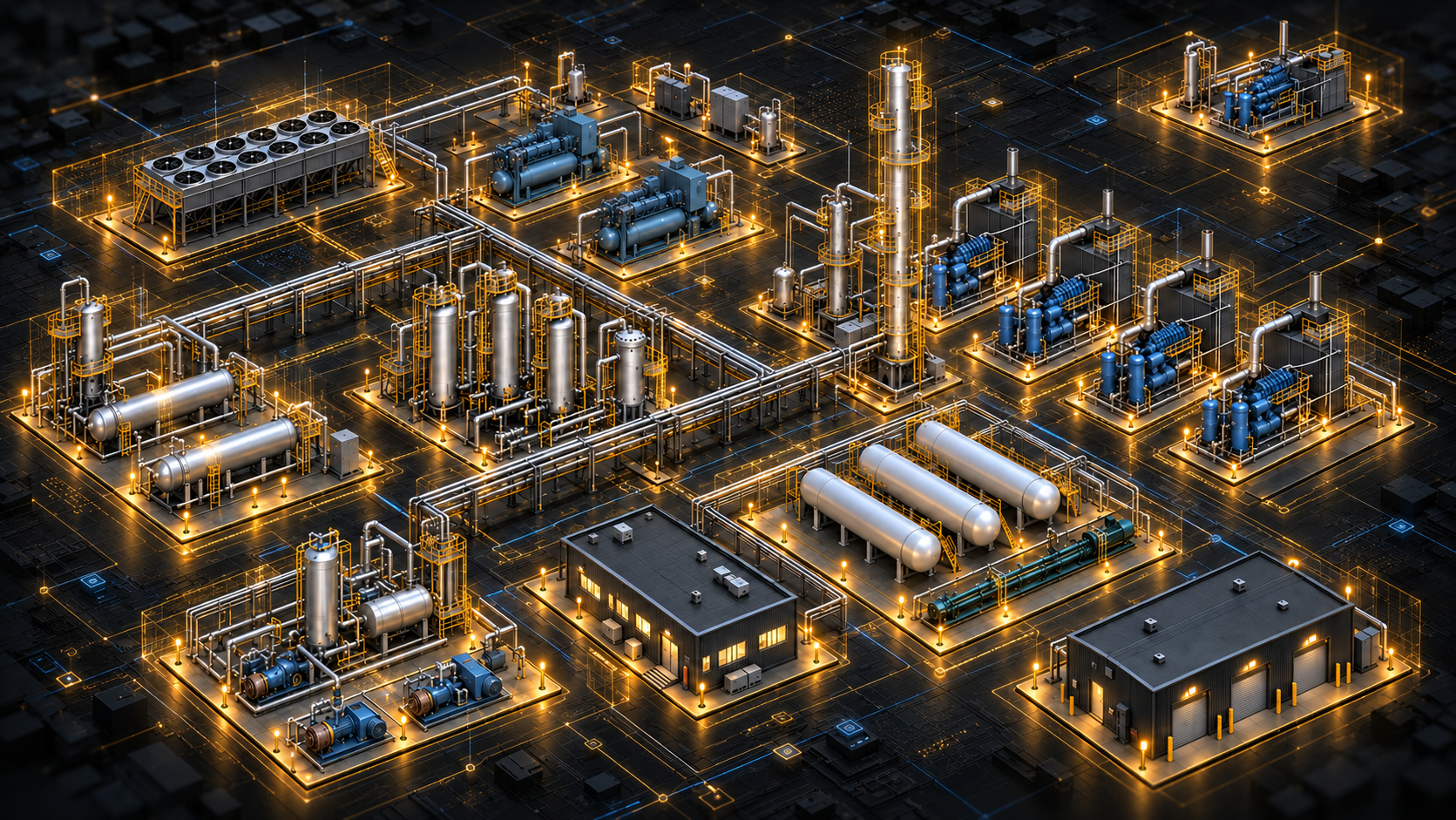 Isometric natural gas cryogenic plant with a remote booster station